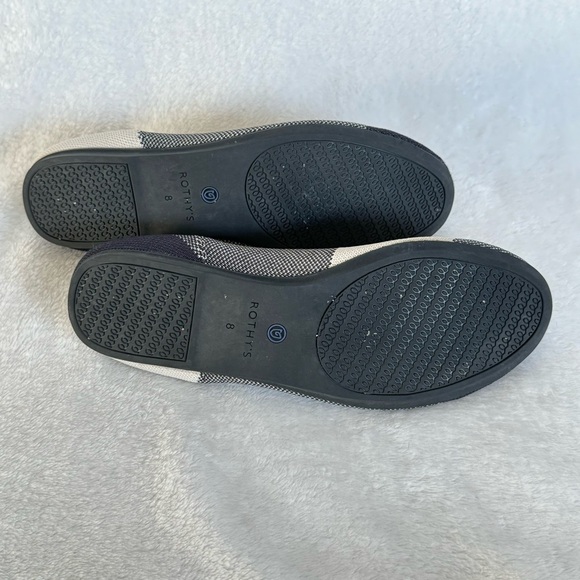 Rothy's The Flat Captoe Black Color block Textile Size US 8 - Picture 4 of 9